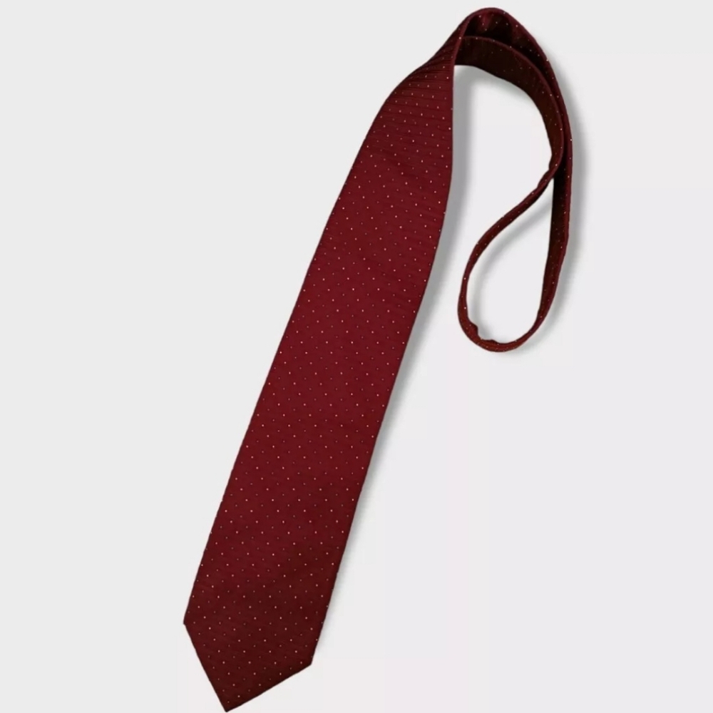 SOLD ITALO FERRETTI Burgundy Geometric Silk LUXURY Tie HANDMADE ITALY
